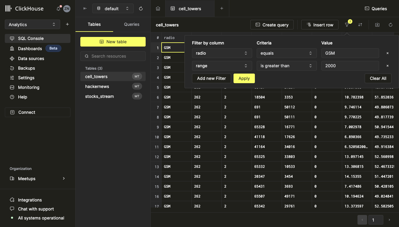 Добавление фильтра по range больше 2000