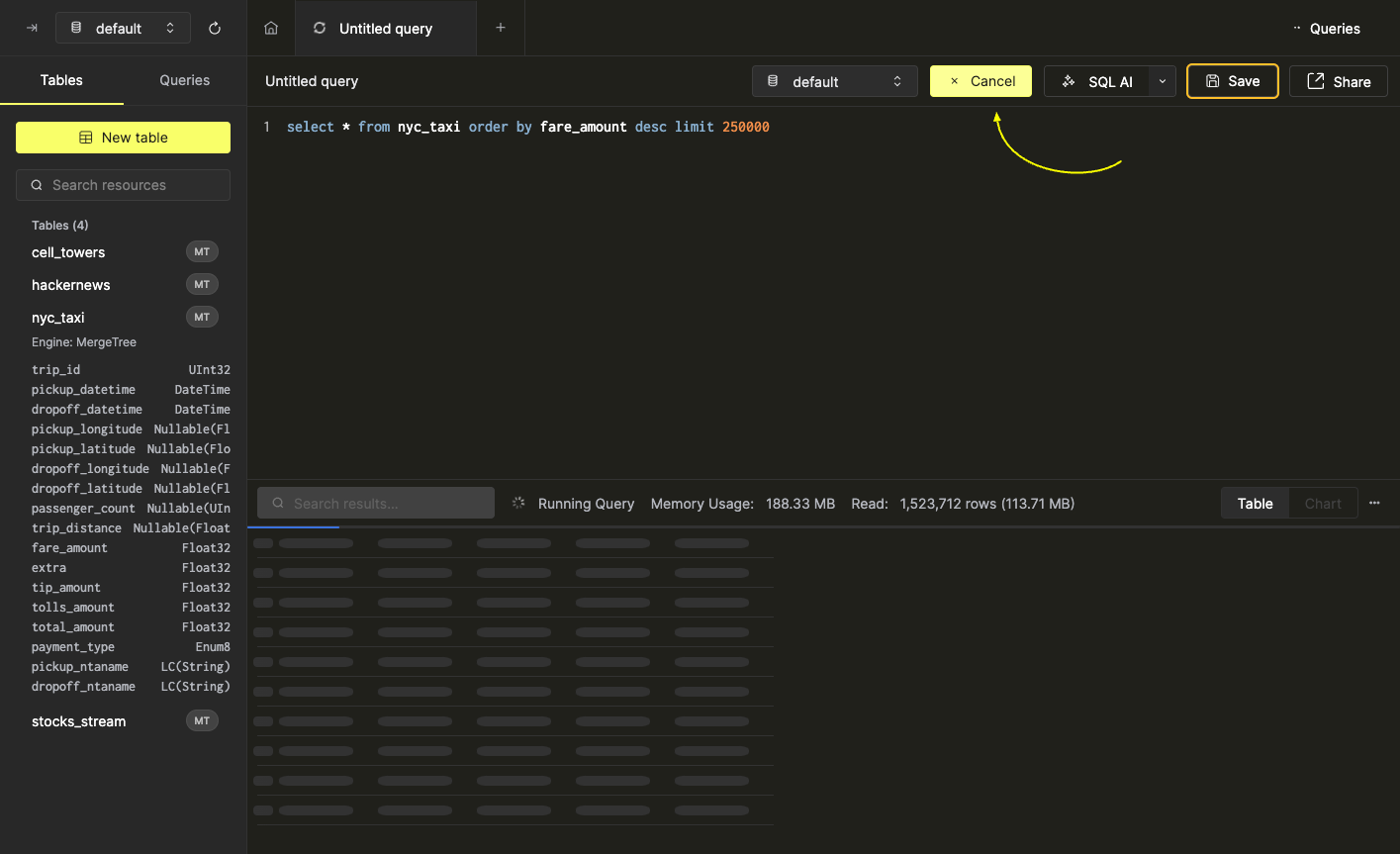 Отмена запроса
