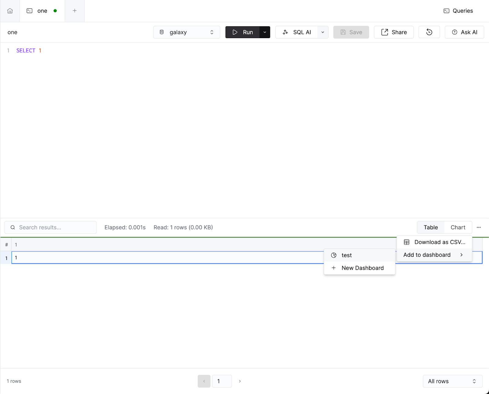 Dashboards improvements